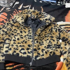 No Boundaries Leopard Print Kids Puffer Jacket